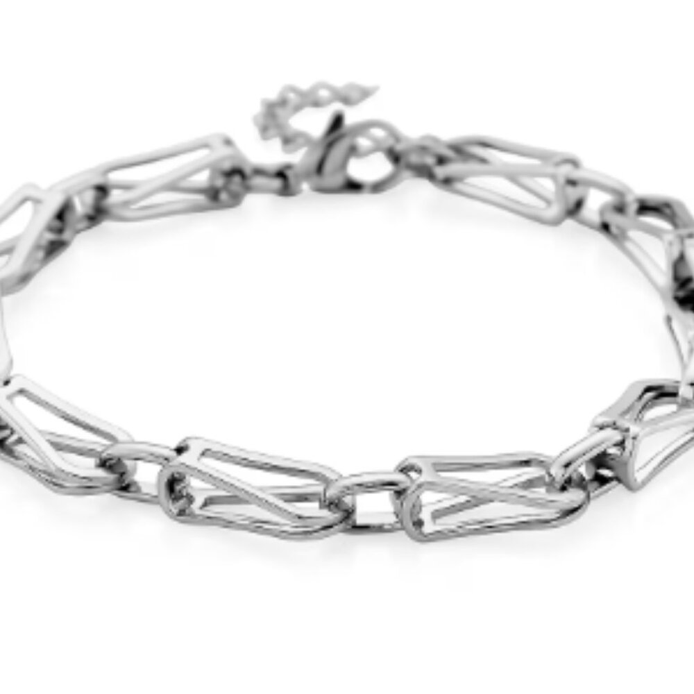 Interlocking Chain Bracelet in Stainless Steel - Picture 3 of 4